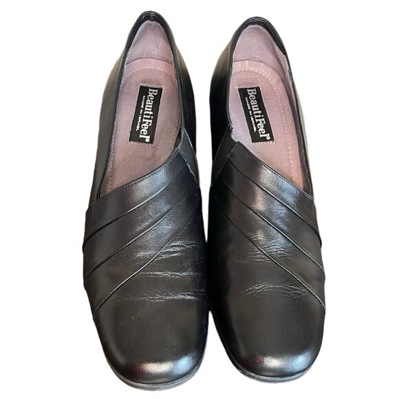 BEAUTIFEEL Anne Women’s Pump in Caviar Leather with a Rubber Sole Size 39 (US 8) - Picture 3 of 8